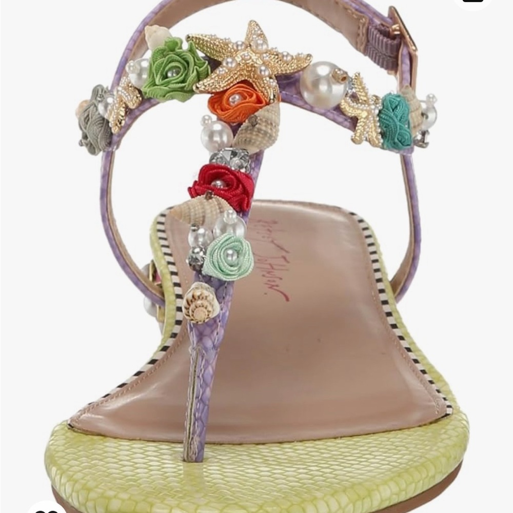 Betsey Johnson Rhianna Sandal seashell size 7 NWOB - Picture 5 of 6